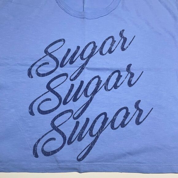 Aerie Baby Blue Sugar Cropped Graphic Boyfriend T-Shirt - XS N0499 - Picture 2 of 8